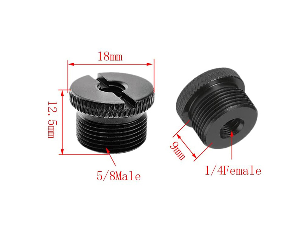 Arcury 1/4"-20 Female to 5/8"-27 Male Screw Adapter (SA-12)