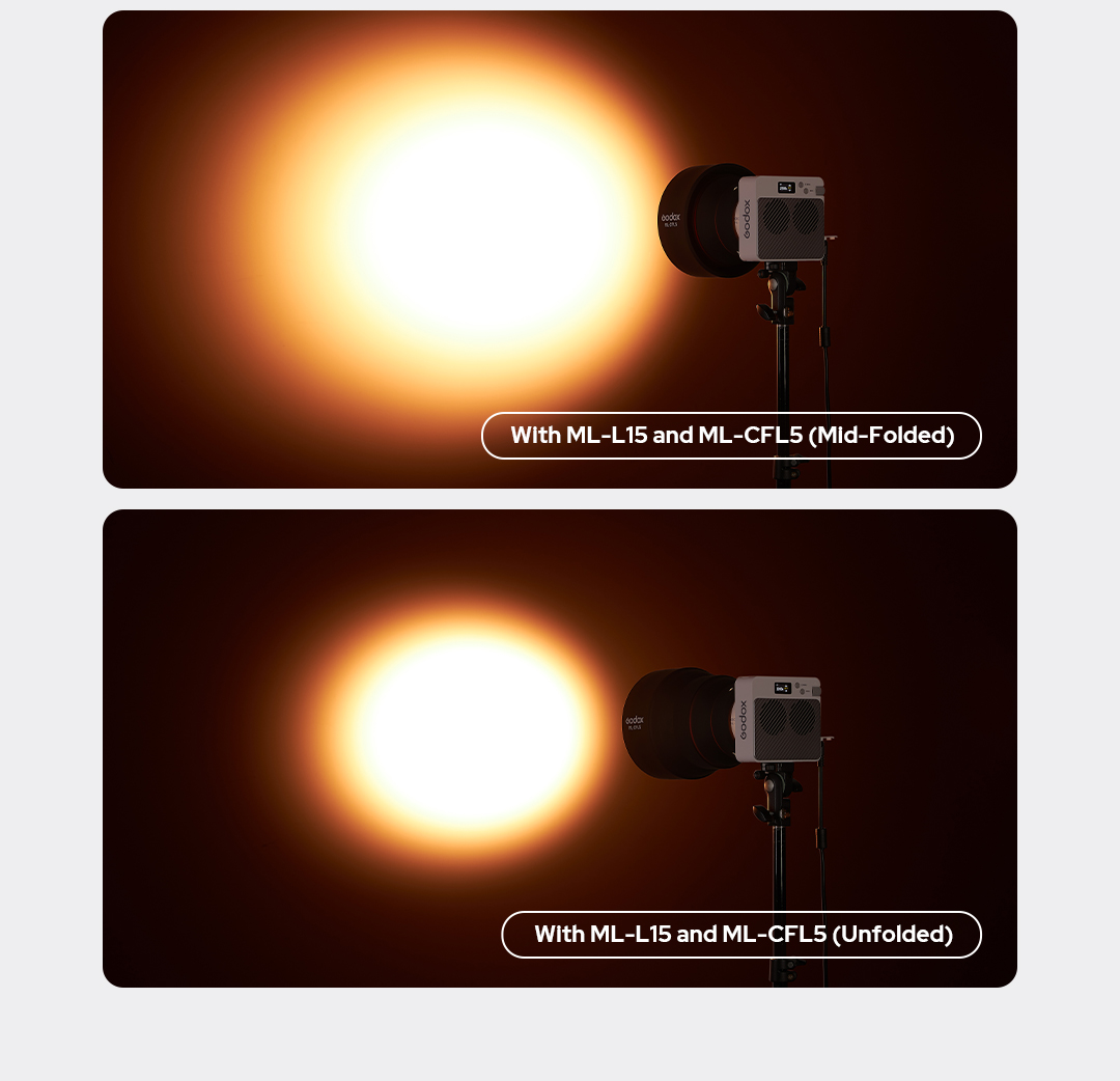 Godox ML-CFL5 aydınlatma karşılaştırması 2