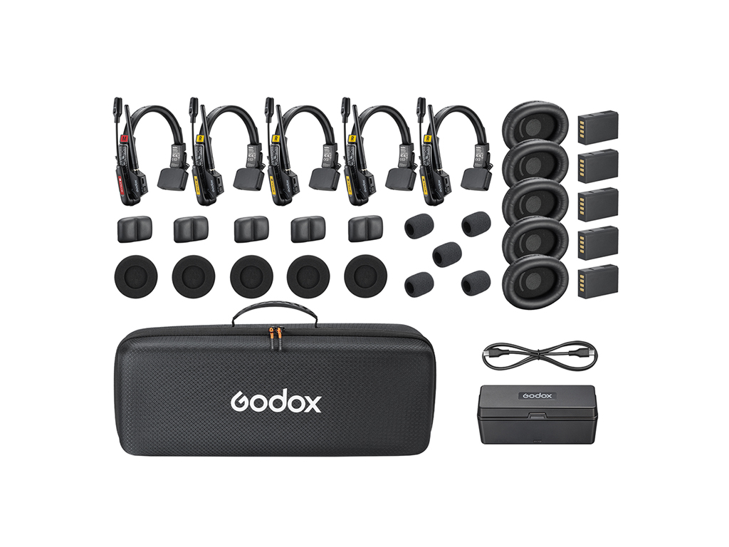 Godox Skytalk Air 5S Kablosuz Duplex Intercom Sistemi (5 Kullanıcı)
