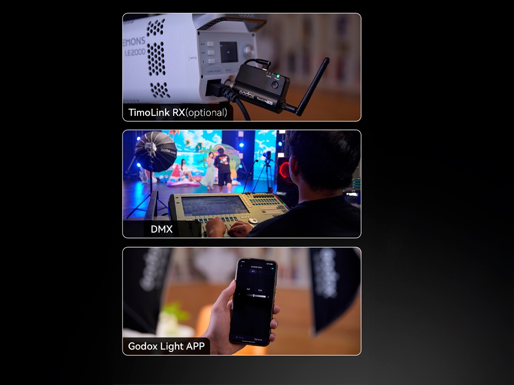 Godox LE200D DMX Bluetooth ve uygulama kontrol&uuml;