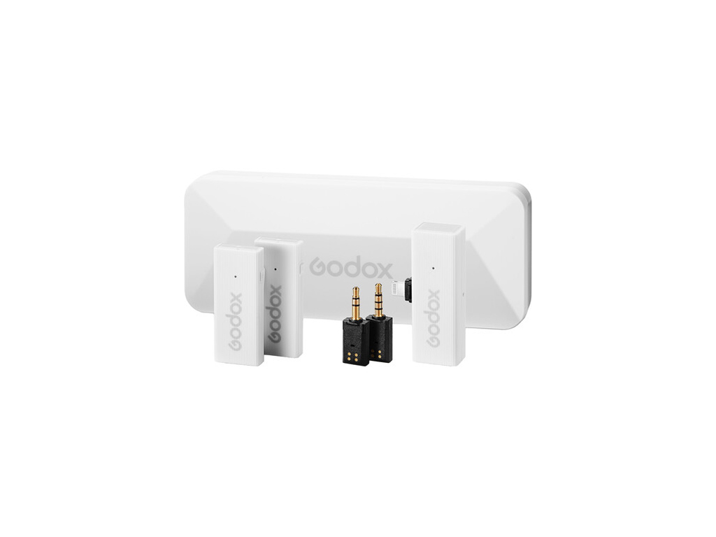 Godox MoveLink Mini Kablosuz Mikrofon Kit2 (Apple Uyumlu/Beyaz)