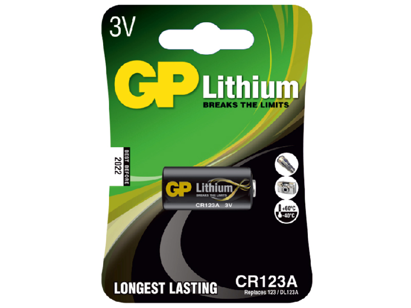 GP CR123A Lityum Pil Uzun ömürlü pil