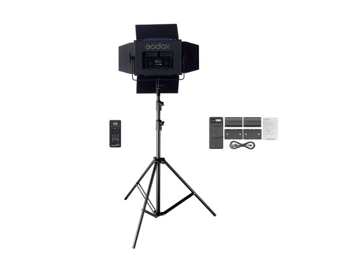 Godox LDX50R RGBWW LED Panel Tekli Işık Kiti (Bataryalı)