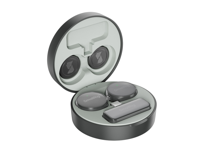 SmallRig 4934 Siyah 24bit / 48kHz Type-C Kablosuz Yaka Mikrofonu 300 Metre Çekim Aralığı - 2 Kişilik