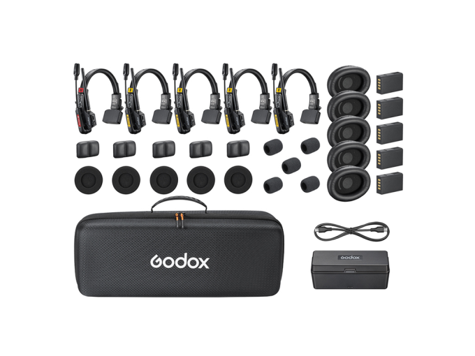Godox Skytalk Air 5S Kablosuz Duplex Intercom Sistemi (5 Kullanıcı)