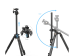 SmallRig 4288 CT200 Yatay ve Dikey 10kg Taşıma Kapasiteli Fotoğraf Tripodu 185cm Maksimum Uzunluk