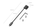 SmallRig 5078 Kafes için 240w Type-C Veri Kablosu Type-C Erkek-Dişi