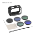 SmallRig 6374 DJI Osmo Action 6 için Kamera Kafesi Kiti ve Filtre Seti ND8 / ND16 / ND32 ve CPL