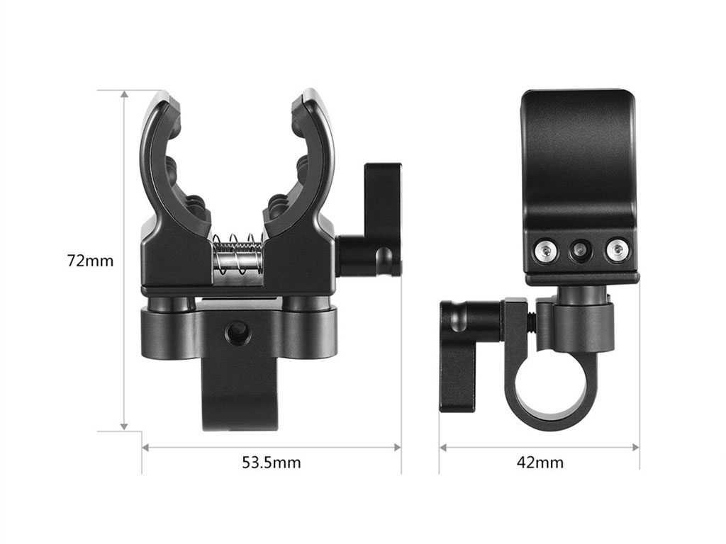 SmallRig 1993B Rod Çubuk Uyumlu Shotgun Mikrofon Tutucu 19-25mm Arası Mikrofonlar için