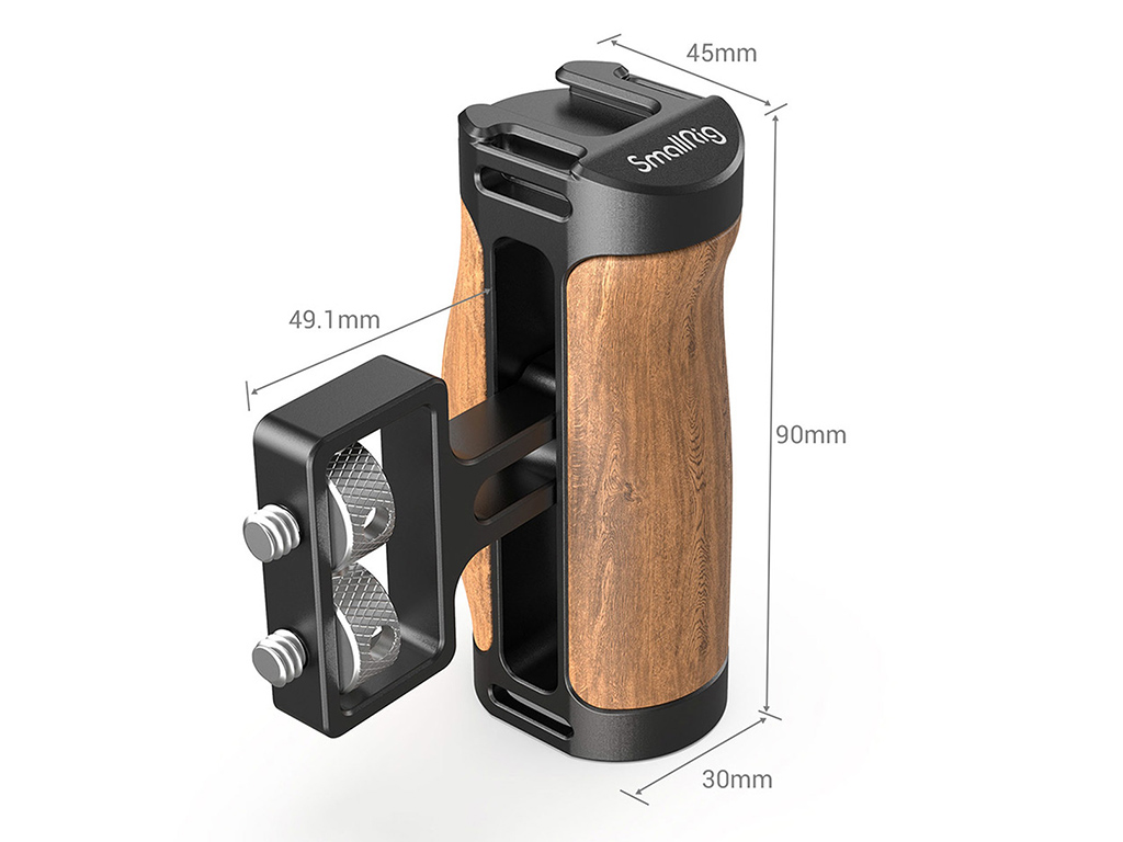 SmallRig 2913 Ahşap Yan Tutma Kolu 1/4 Vidalı
