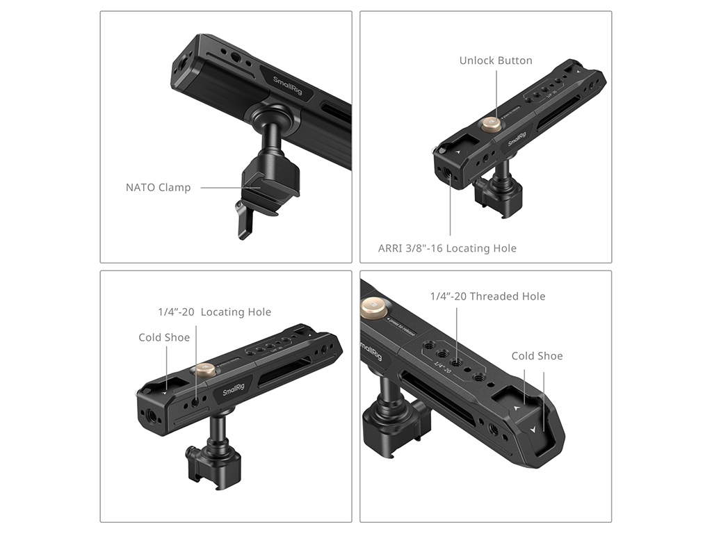 SmallRig 4152 Nato Bağlantılı Üstten Tutma Kolu