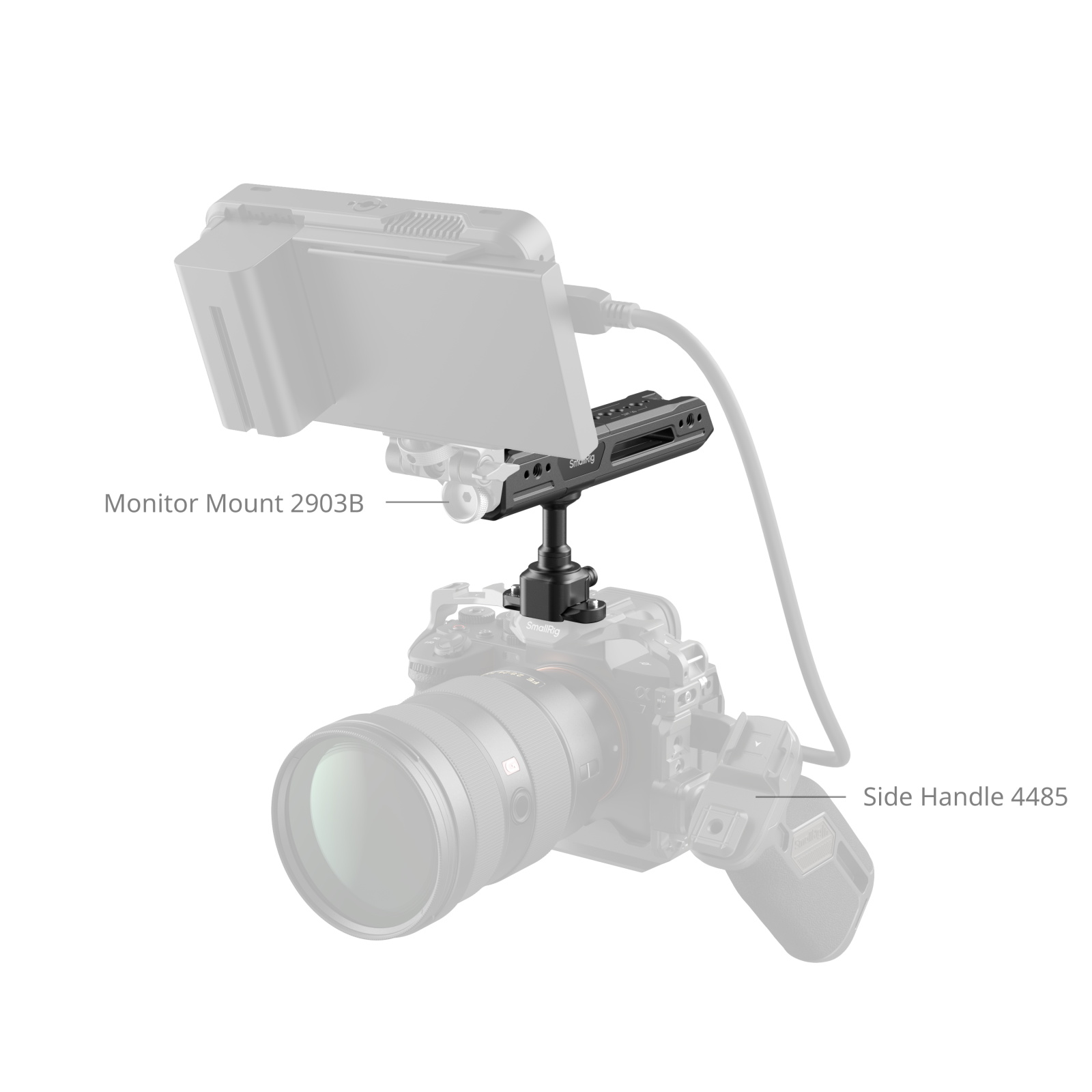 SmallRig 4152 Nato Bağlantılı Üstten Tutma Kolu