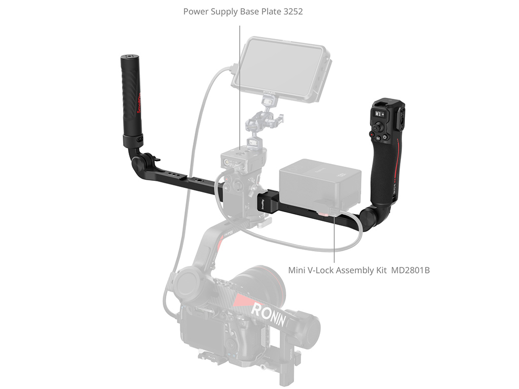 SmallRig 4327 DJI RS Serisi Kontrol Çift Tutma Kolu