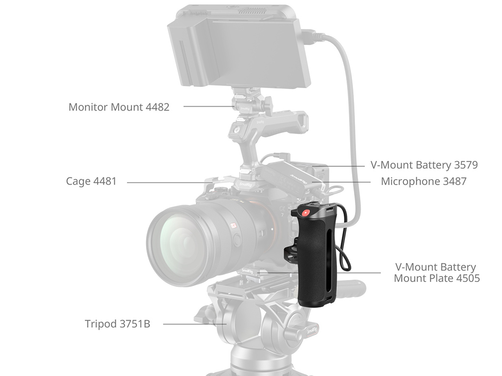 SmallRig 4928 Kayıt Özellikli Yan Tutma Kolu