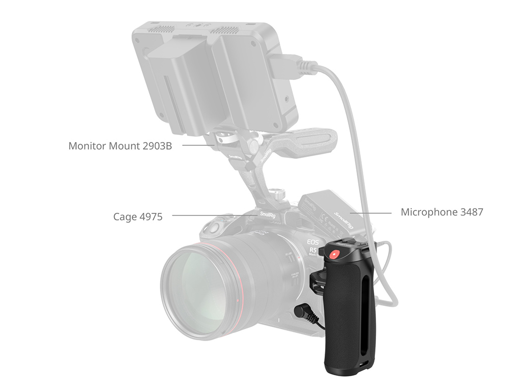 SmallRig 4928 Kayıt Özellikli Yan Tutma Kolu