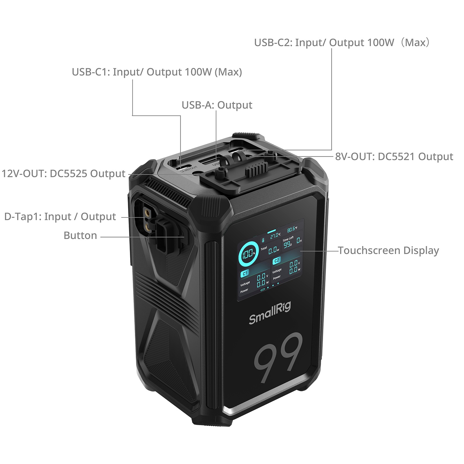 SmallRig 4984 X99 X-Touch 27200mAh 100W V-Mount Batarya