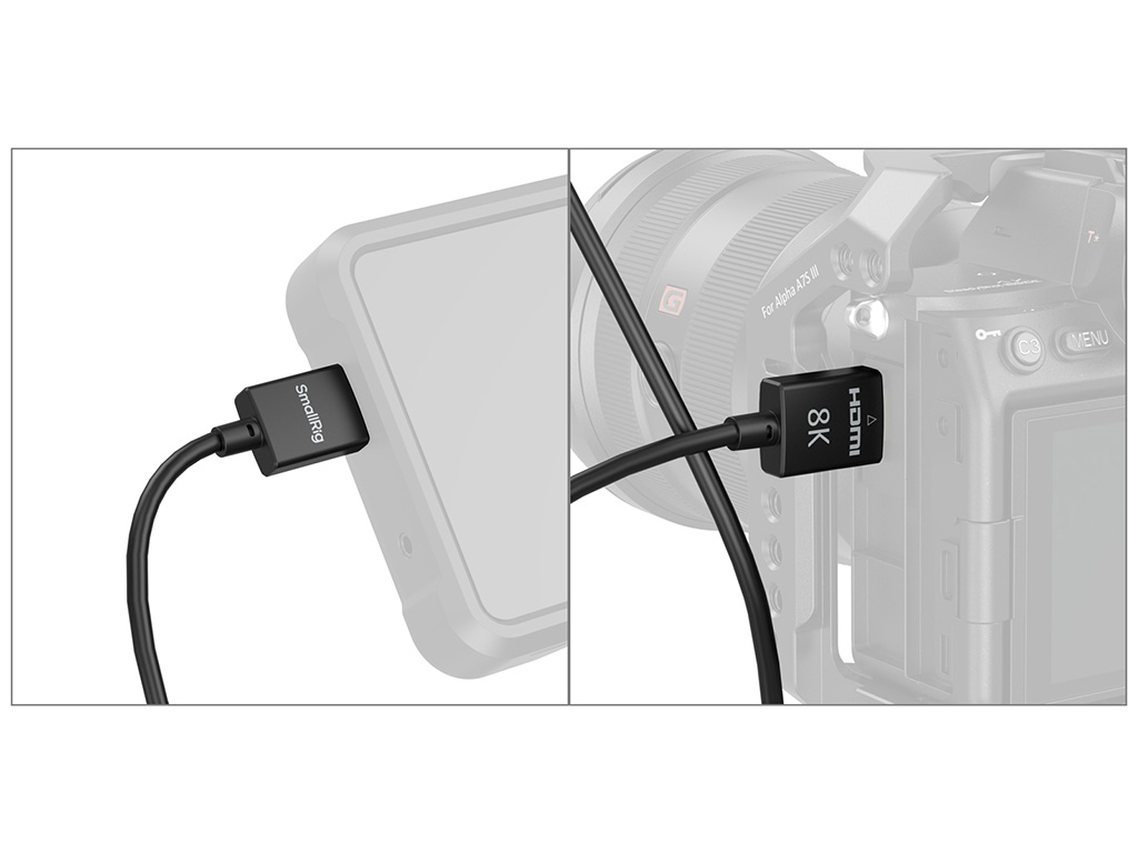 SmallRig 5086 100cm 8K HDMI Veri Kablosu (A-A) HDMI to HDMI