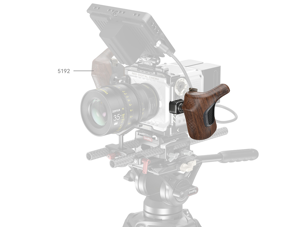SmallRig 5162 ARRI Bağlantılı Ahşap Yan Tutma Kolu (Sol)