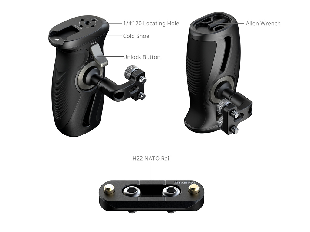 SmallRig 5194 1/4 Vida Bağlantılı Yan Tutma Kolu