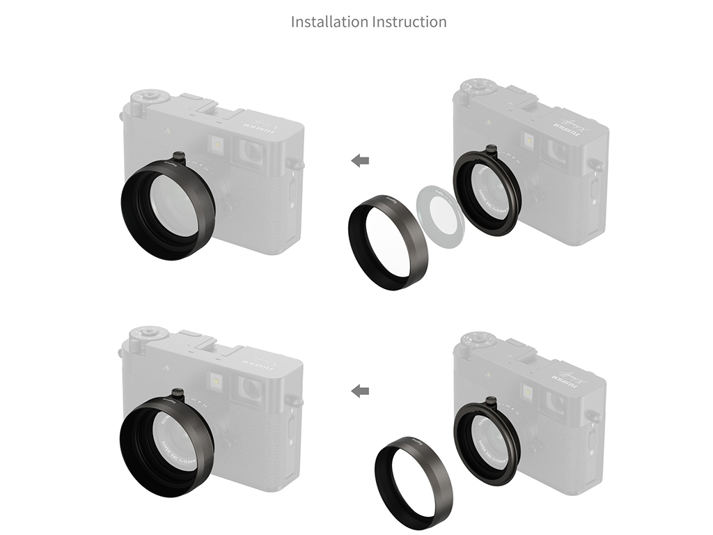 SmallRig 5215 Fujifilm X-Half Uyumlu Siyah Parasoley