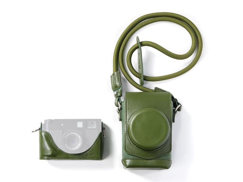SmallRig 5220 Fujifilm X-Half Uyumlu Yeşil Deri Kılıf Çanta ve Askı