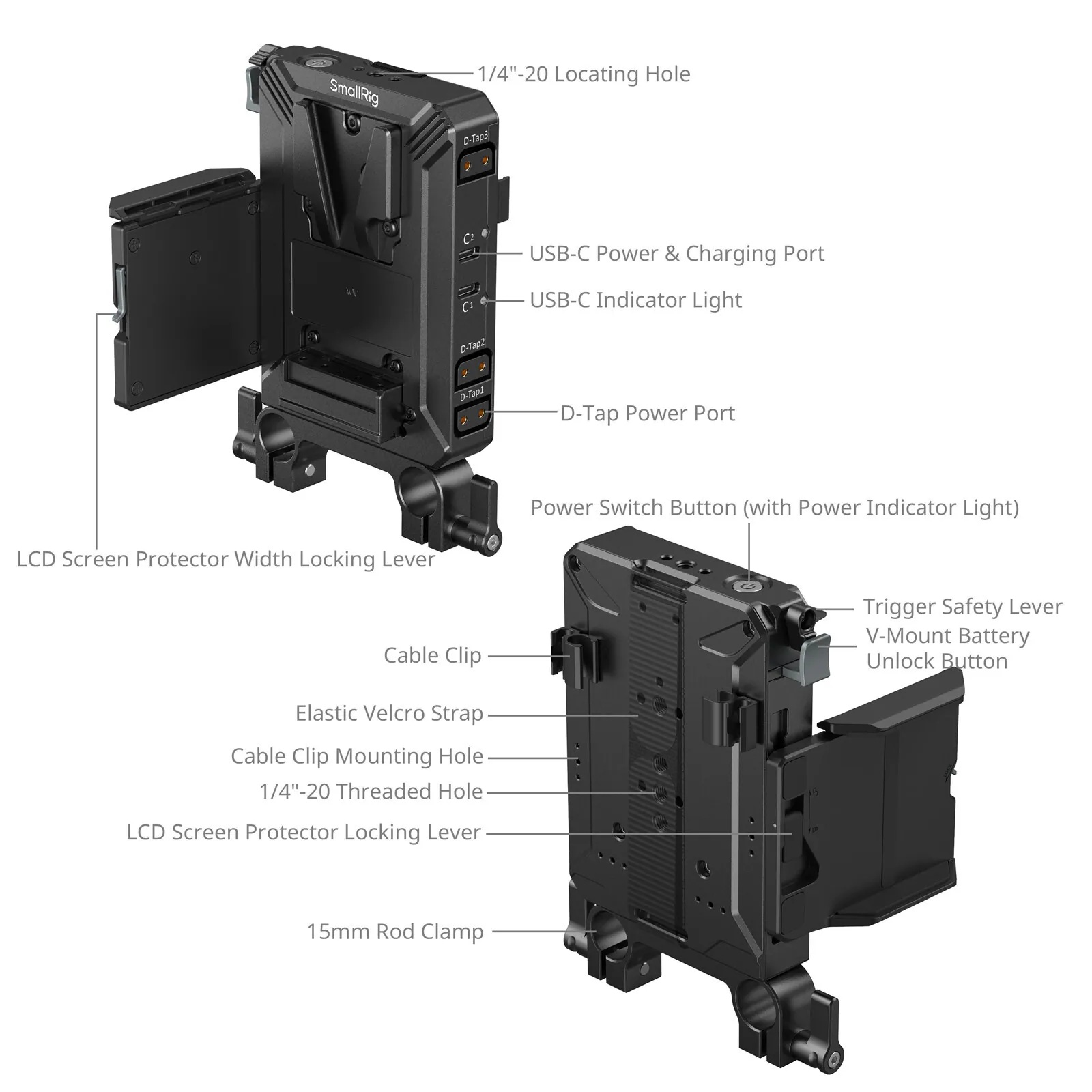 SmallRig 5226 V-Mount Batarya Plakası Kiti