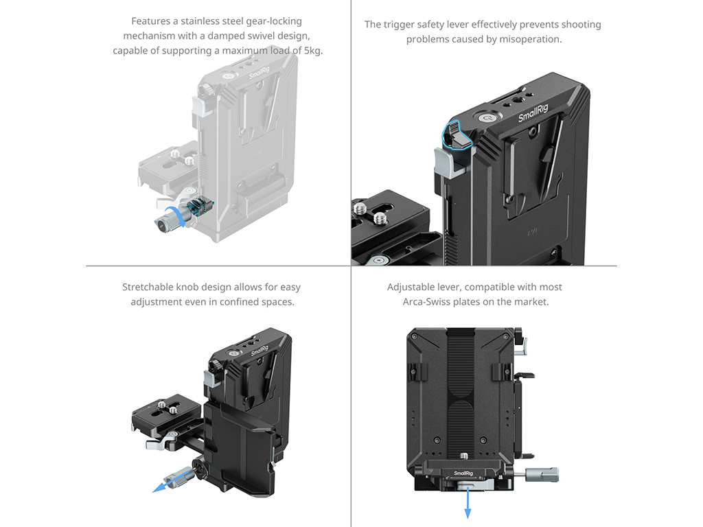 SmallRig 5227 V-Mount Batarya Plakası Kiti