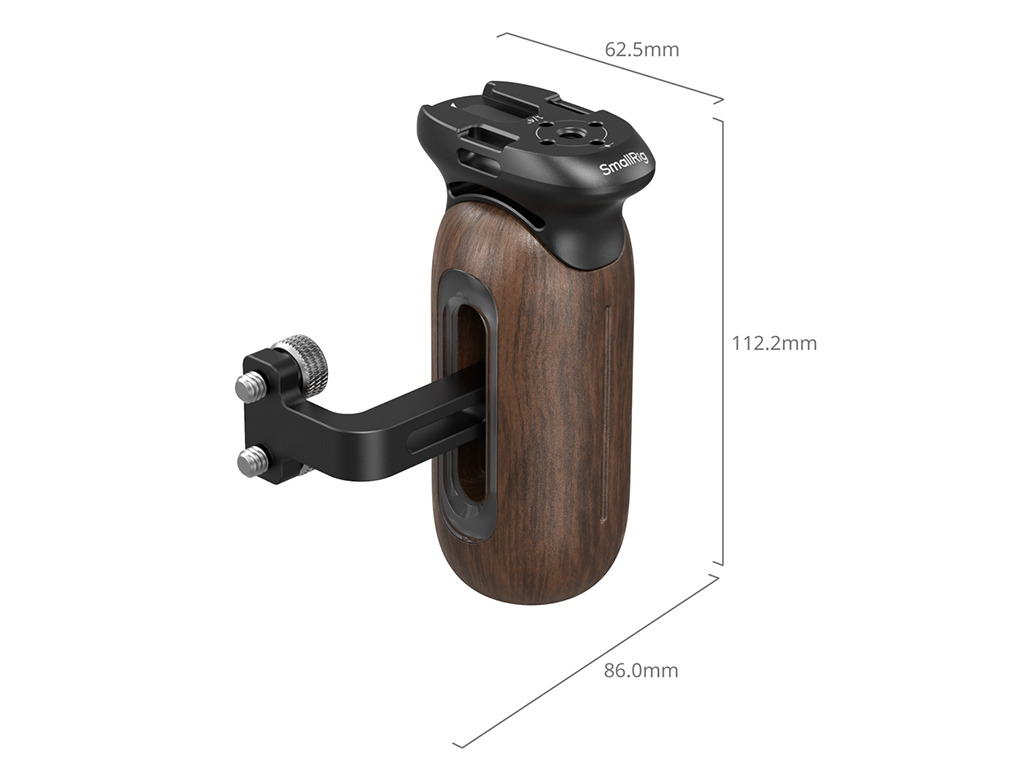 SmallRig 5237 Ahşap Yan Tutma Kolu 1/4"-20 Vidalı