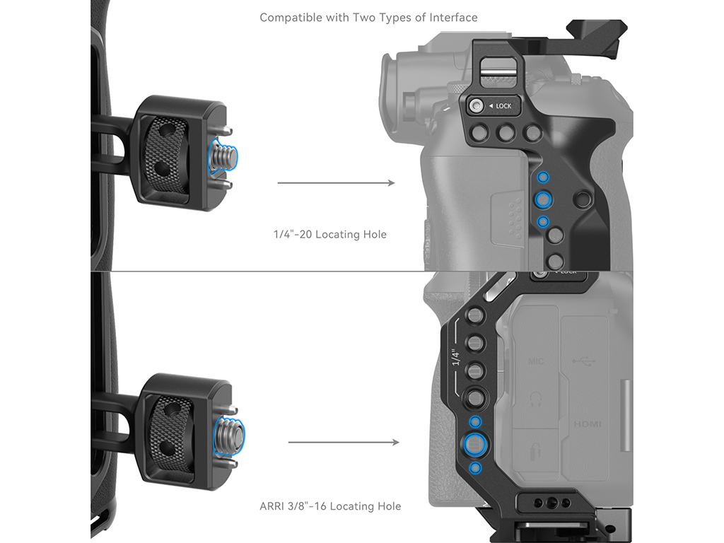 SmallRig 5238 ARRI Bağlantılı Ahşap Yan Tutma Kolu