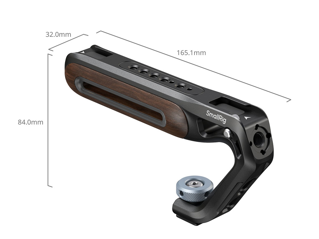 SmallRig 5250 Flaş Kızaklı ve ARRI Bağlantılı Ahşap Üstten Tutma Kolu