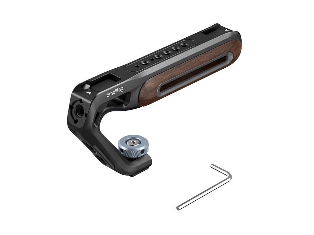 SmallRig 5250 Flaş Kızaklı ve ARRI Bağlantılı Ahşap Üstten Tutma Kolu