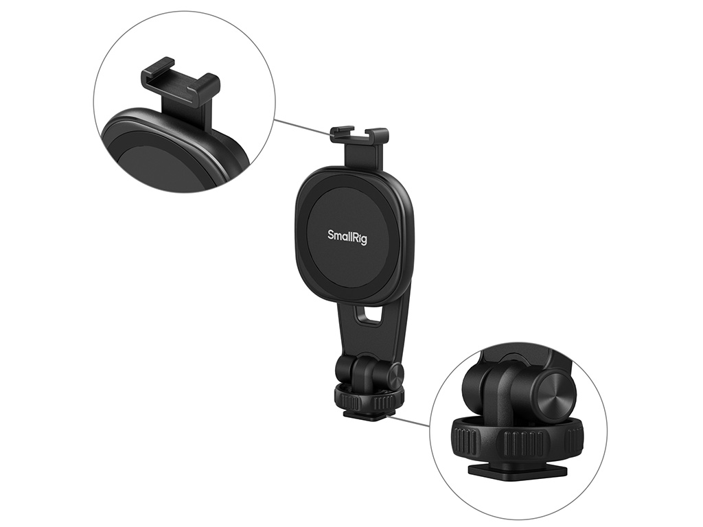 SmallRig 5283 Cold Shoe Flaş Kızaklı Magsafe Telefon Tutucu