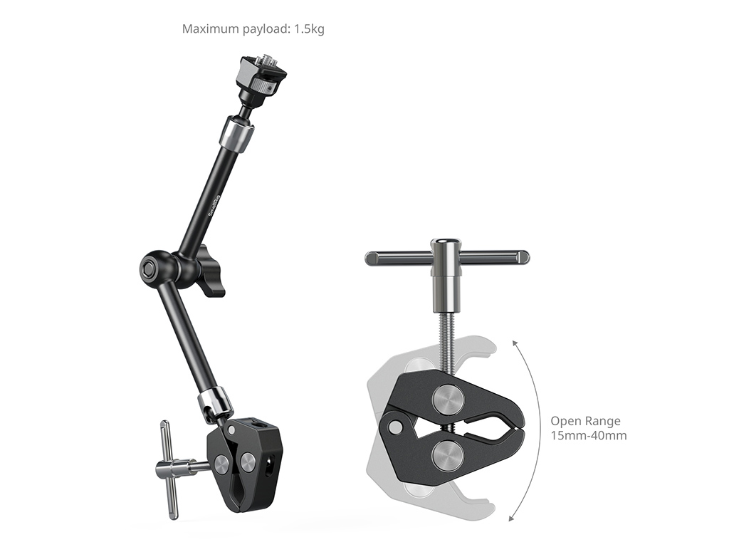 SmallRig 5311 11" Yengeç Kelepçeli Clamp Uçlu Magic Arm