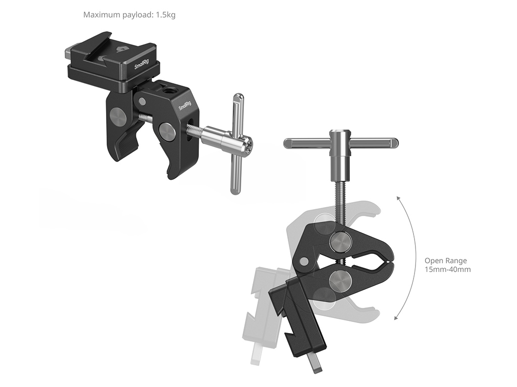 SmallRig 5313 Yengeç Kelepçeli V-Mount için Kelepçe