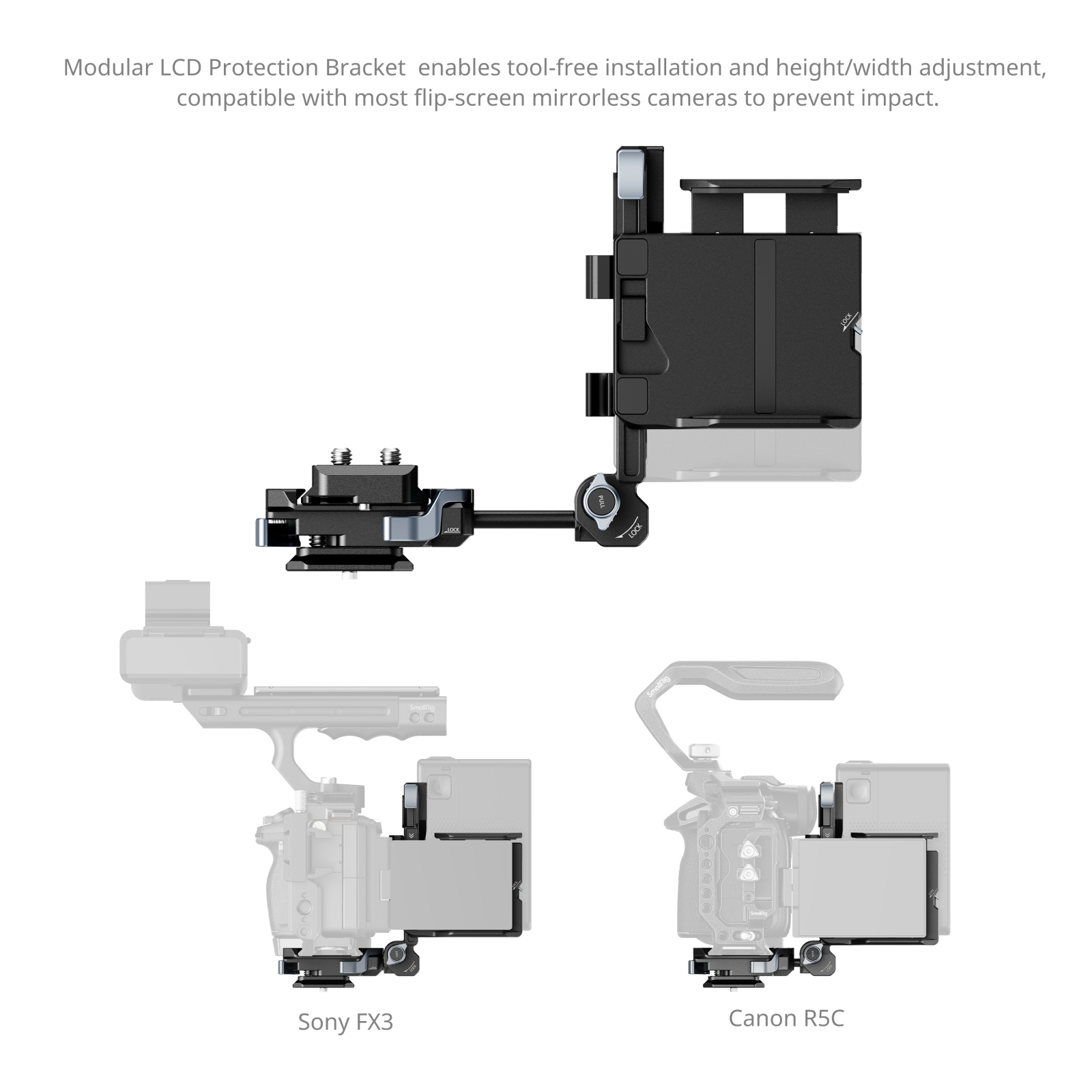 SmallRig 5315 Arca Swiss Plakalı V-Montaj Batarya Montaj Plakası Kiti