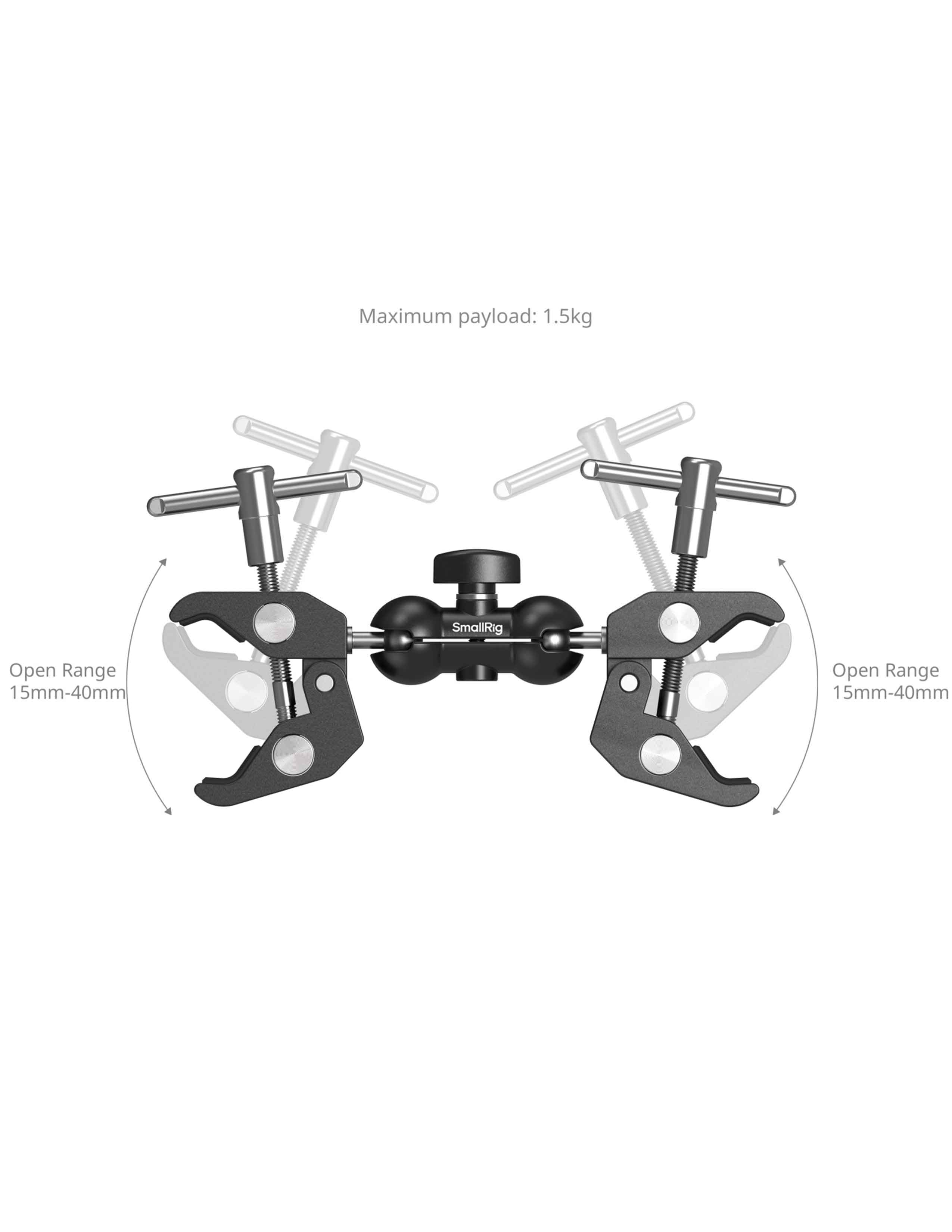 SmallRig 5331 Çift Başlıklı Clamp