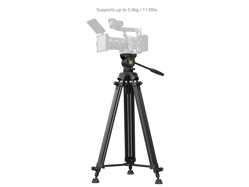 SmallRig 5440 AD14 Alüminyum 10kg Taşıma Kapasiteli Video Tripodu 185cm Maksimum Uzunluk