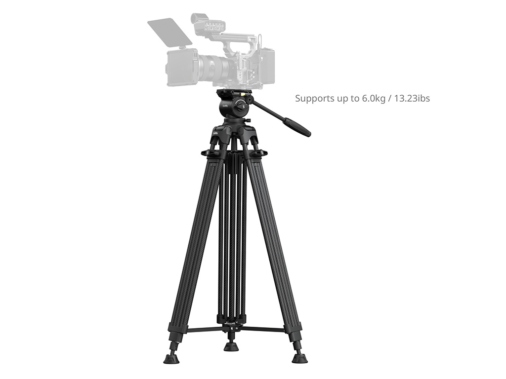 SmallRig 5443 FSD14 FreeSpeed Karbon Fiber 10kg Taşıma Kapasiteli Video Tripodu  186cm Maksimum Uzunluk