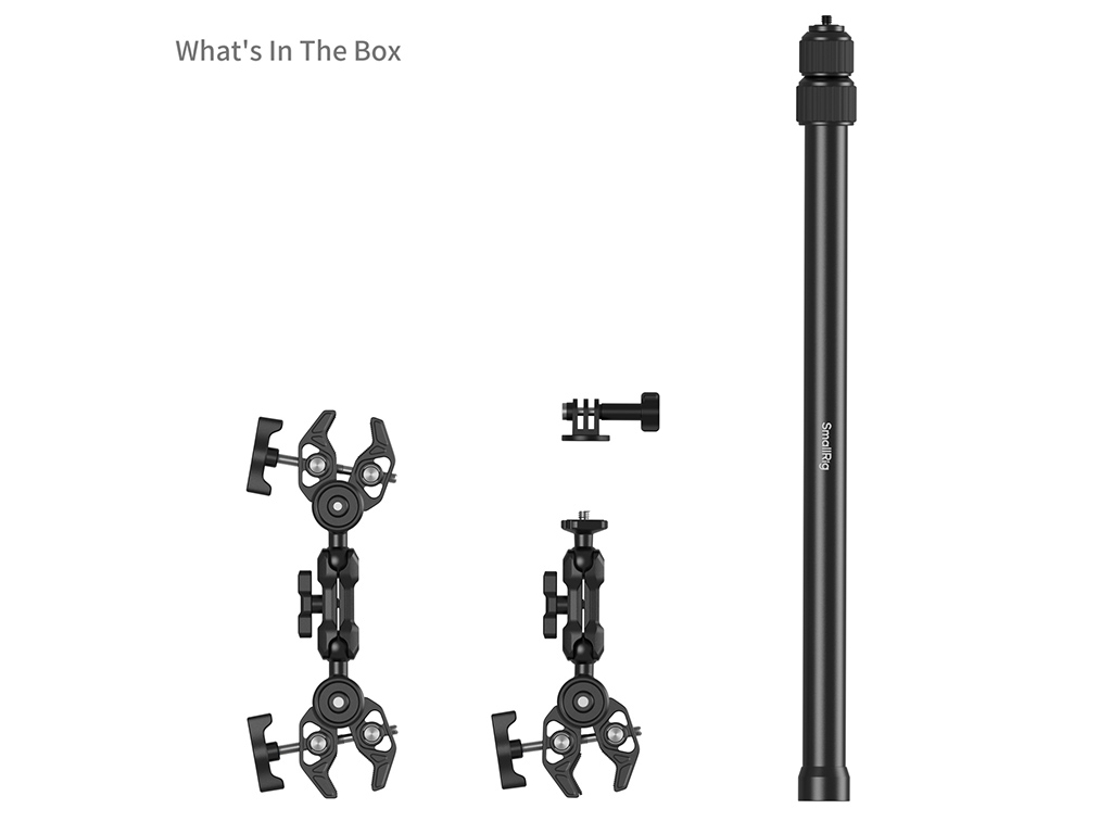 SmallRig 5459 Bisiklet ve Motorsiklet Uyumlu Aksiyon Kamera Clamp Montaj Kiti 500gr Dinamik Yük Kapasitesi