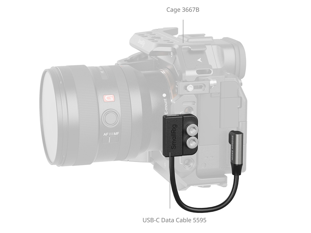 SmallRig 5595 USB-C Veri Kablosu (Erkek - Dişi)