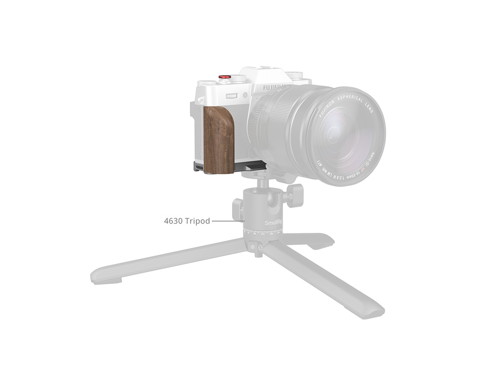 SmallRig 5667 X-T30 Serisi ile Uyumlu Ahşap Gümüş L Braket X-T30, X-T30 II, X-T30 III Uyumlu