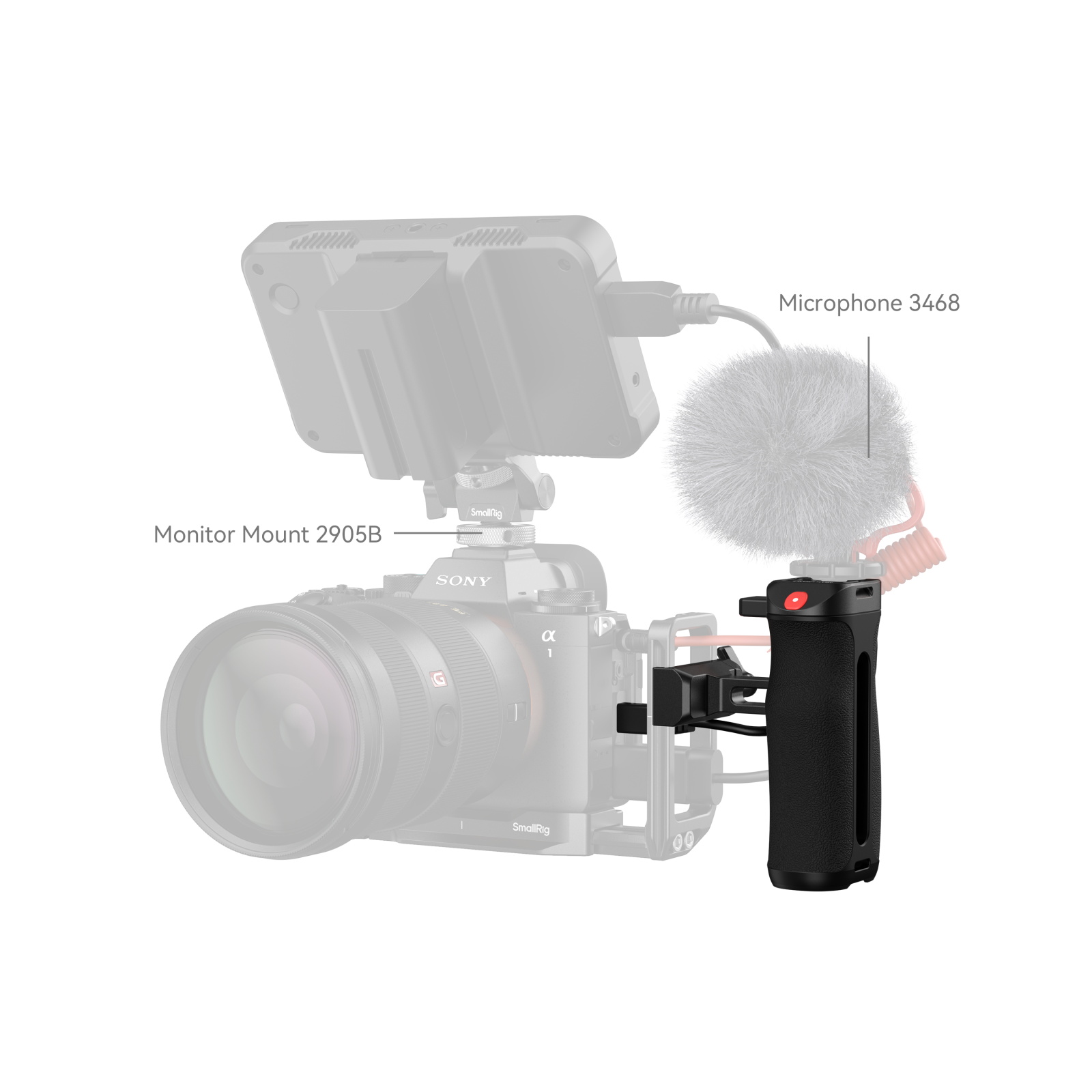 SmallRig 5694 Arca Swiss Bağlantı Kayıt Özellikli Yan Tutamak