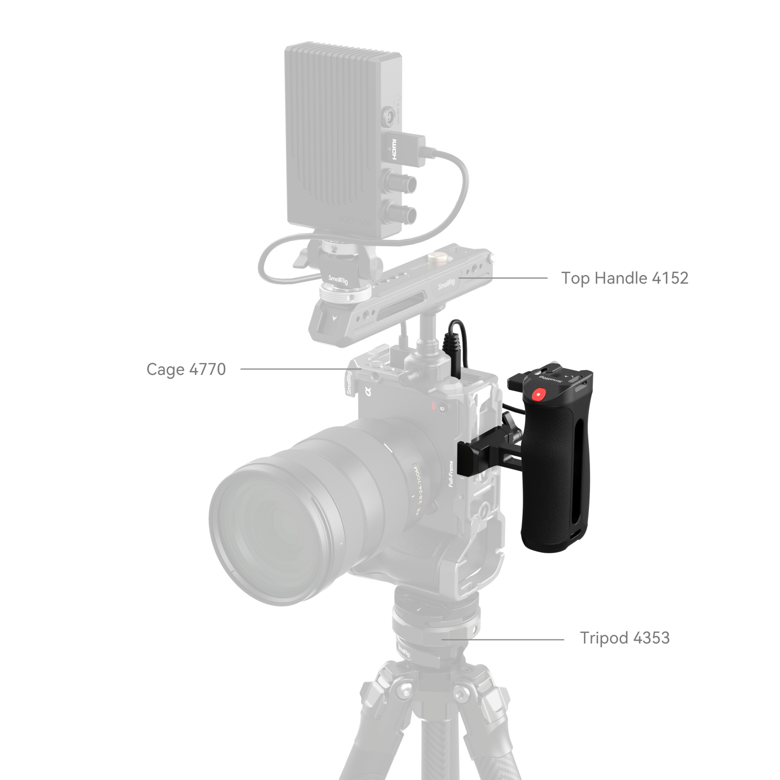 SmallRig 5694 Arca Swiss Bağlantı Kayıt Özellikli Yan Tutamak