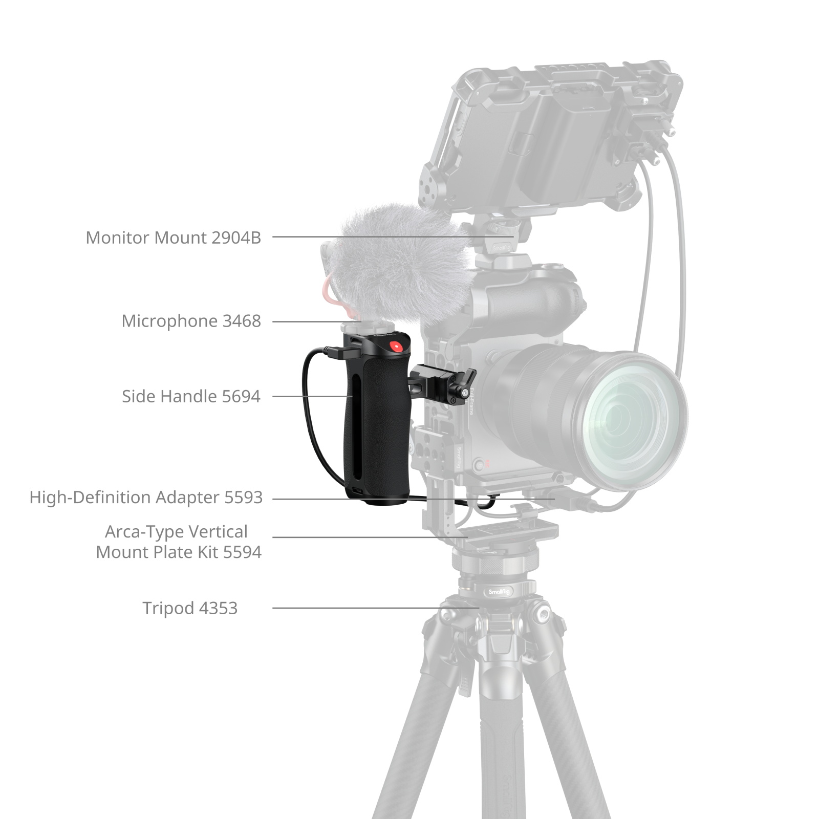 SmallRig 5694 Arca Swiss Bağlantı Kayıt Özellikli Yan Tutamak