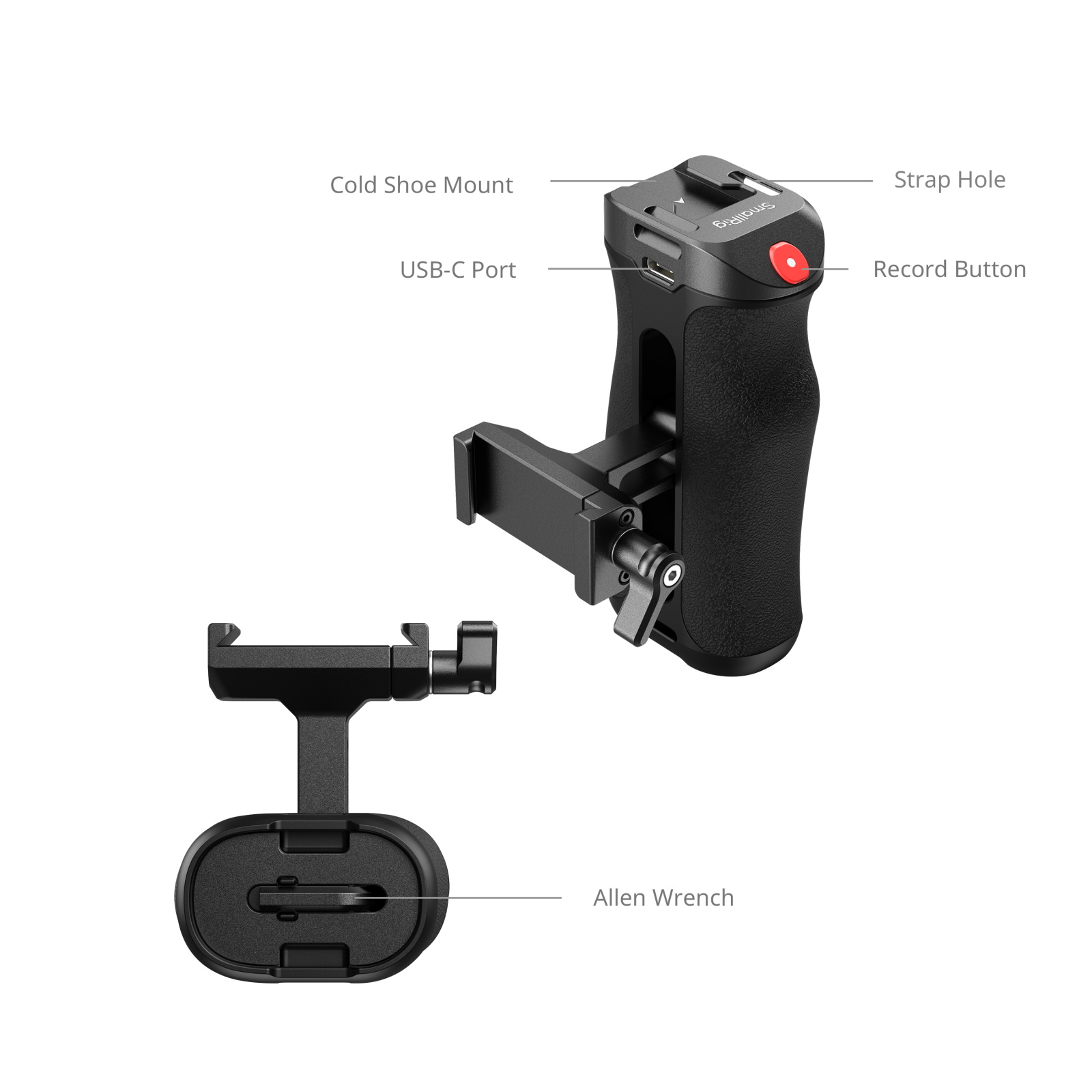 SmallRig 5694 Arca Swiss Bağlantı Kayıt Özellikli Yan Tutamak