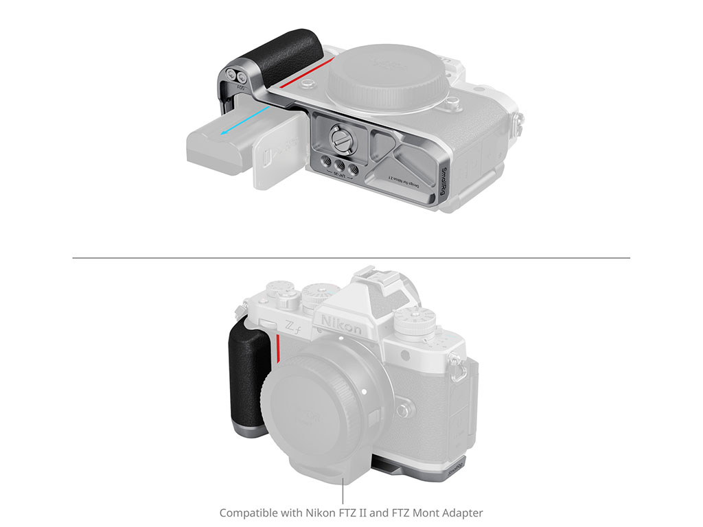 SmallRig 5706 Nikon ZF Uyumlu Siyah Gümüş L Braket