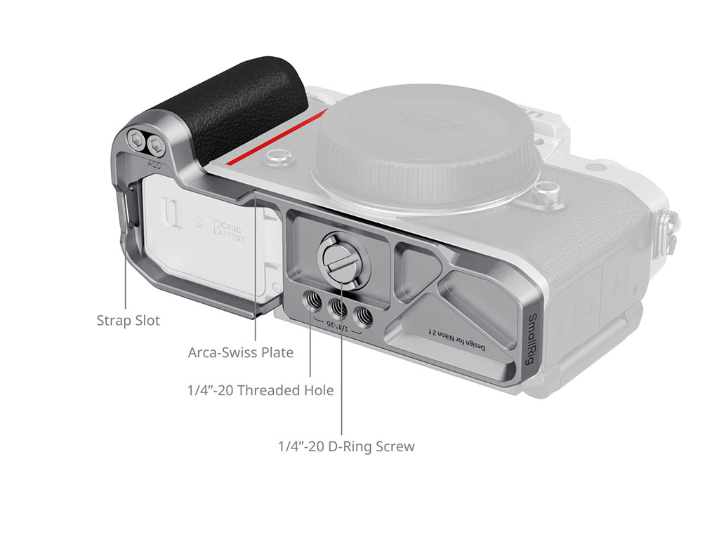 SmallRig 5706 Nikon ZF Uyumlu Siyah Gümüş L Braket