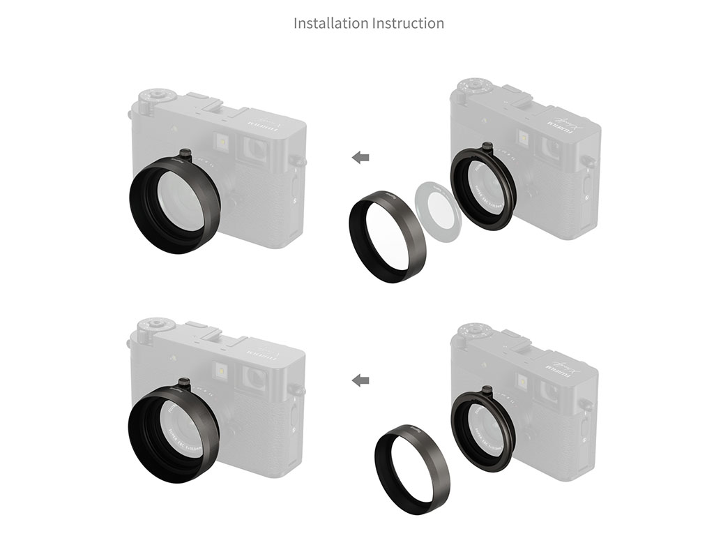 SmallRig 5709 Fujifilm X-Half Uyumlu Antrasit Parasoley