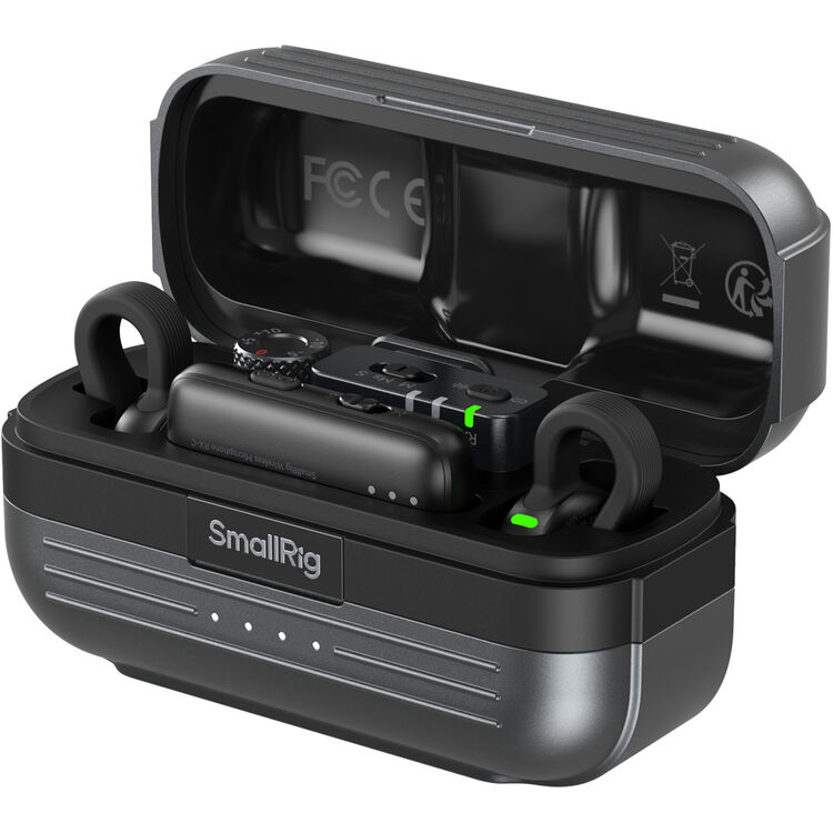 SmallRig 5715 Siyah 2 Kişilik 48kHz/24bit Kablosuz Yaka Mikrofonu Kamera ve Akıllı Telefonlar için