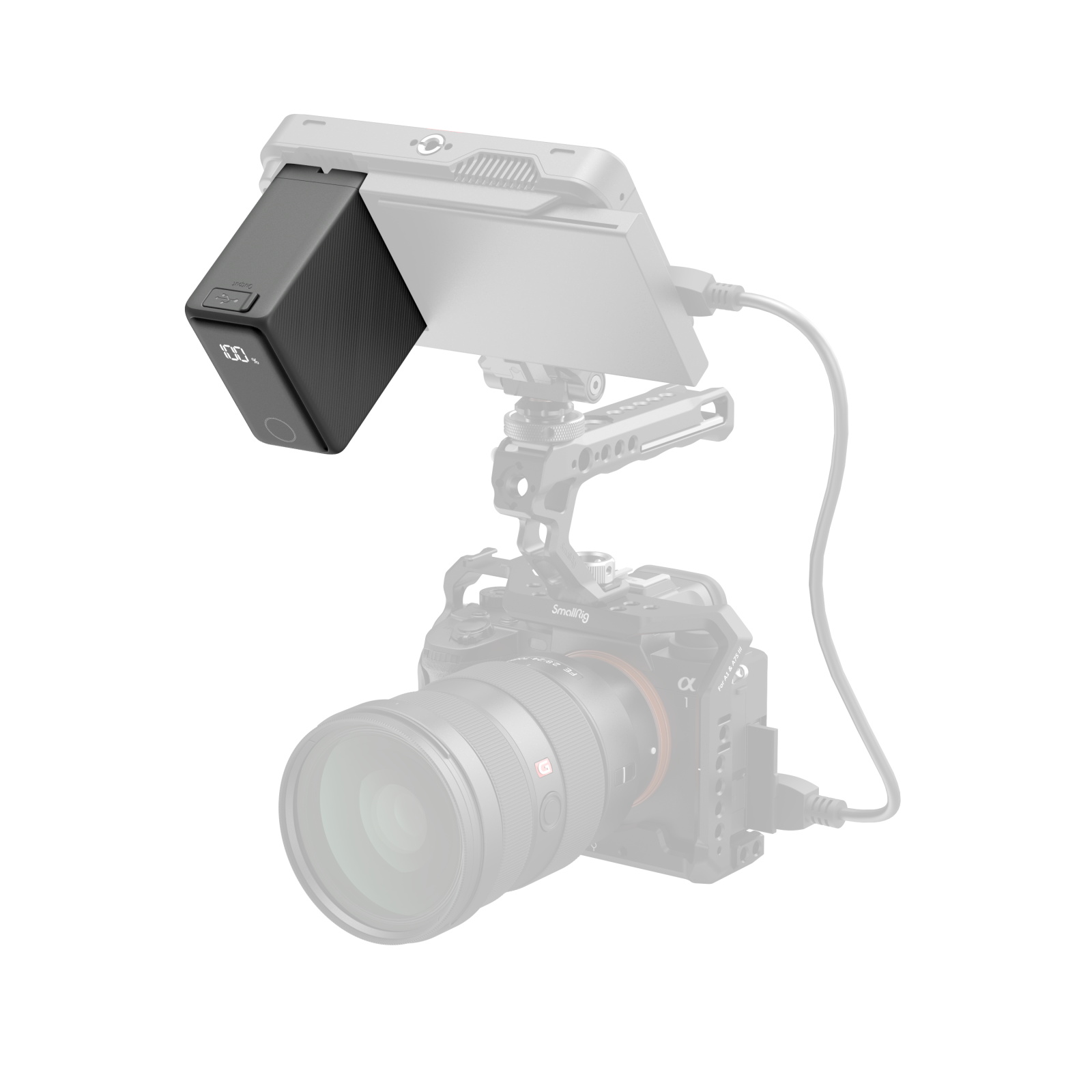 SmallRig 5729 Sony NP-F970 USB-C Uzun Ömürlü Kamera Bataryası 7500mAh